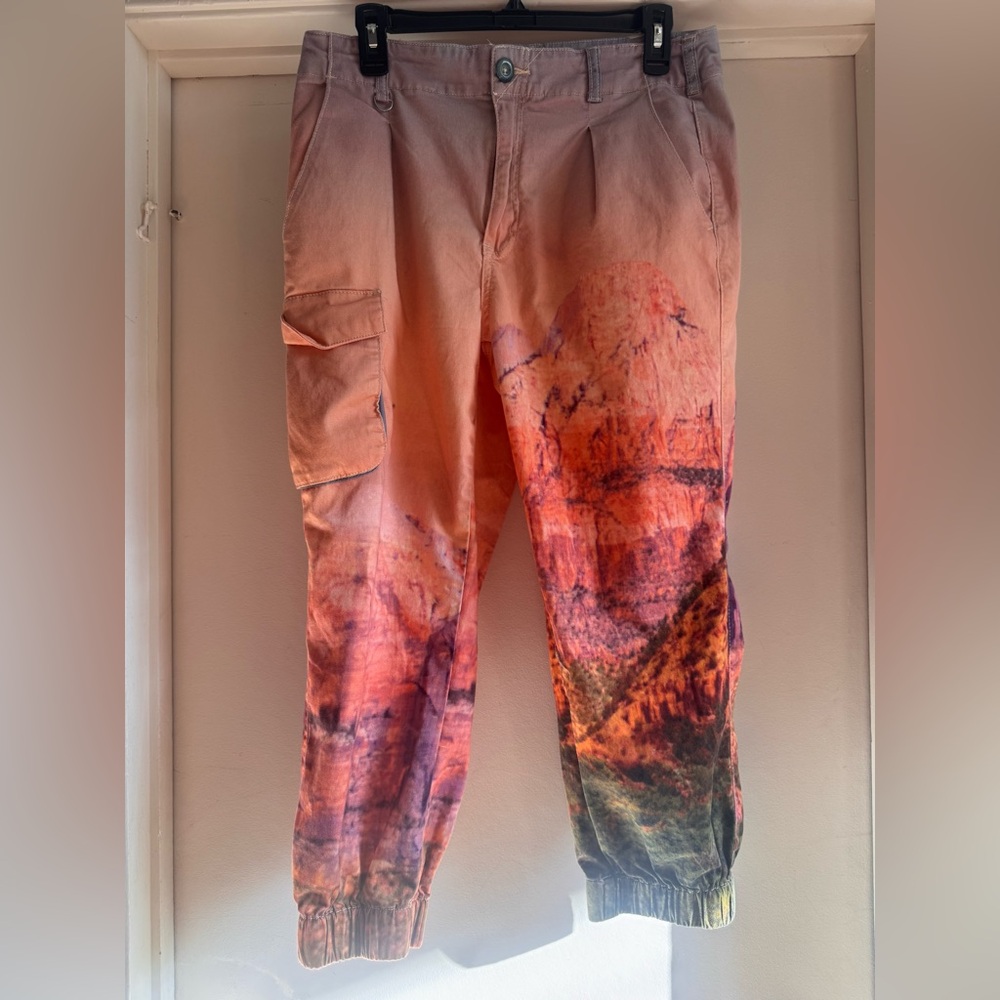 Pilcro Sunset Gradient Cargo Pants Sz 28